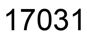 Number 17031 black image