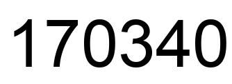 Number 170340 black image