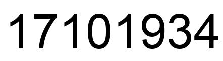 Número 17101934 imagen negro