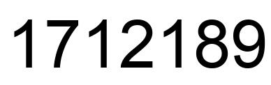 Número 1712189 imagen negro