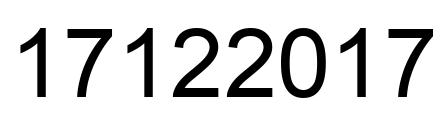 Number 17122017 black image