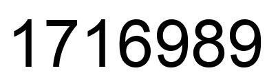 Número 1716989 imagen negro