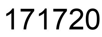 Número 171720 imagen negro