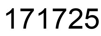 Número 171725 imagen negro
