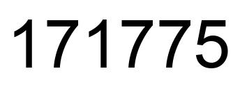Number 171775 black image