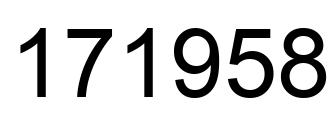 Number 171958 black image