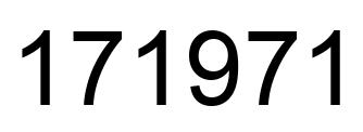 Number 171971 black image