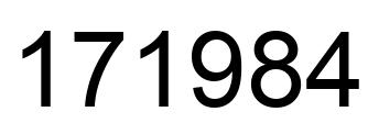 Number 171984 black image