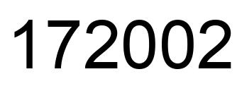 Number 172002 black image