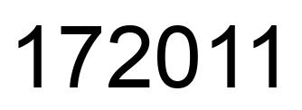 Número 172011 imagen negro