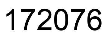 Number 172076 black image