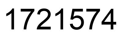 Number 1721574 black image