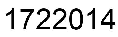 Number 1722014 black image
