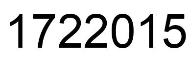 Number 1722015 black image