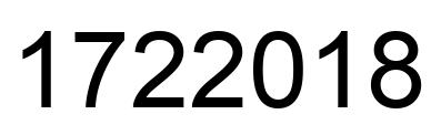 Number 1722018 black image
