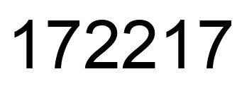 Número 172217 imagen negro