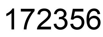 Número 172356 imagen negro