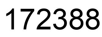 Number 172388 black image