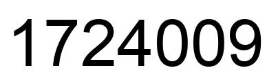 Number 1724009 black image