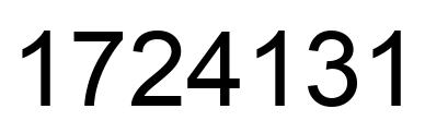 Number 1724131 black image