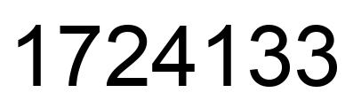 Number 1724133 black image