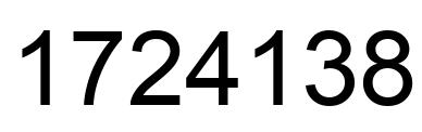 Number 1724138 black image