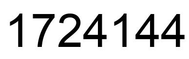 Number 1724144 black image