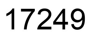 Number 17249 black image