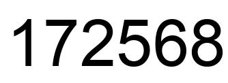 Number 172568 black image