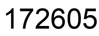 Número 172605 imagen negro