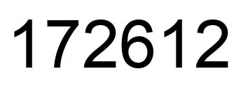 Number 172612 black image