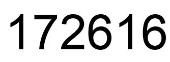 Number 172616 black image