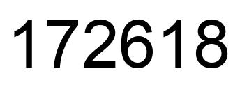 Number 172618 black image