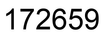 Número 172659 imagen negro