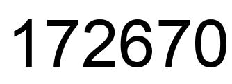 Número 172670 imagen negro