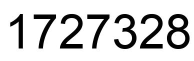Number 1727328 black image