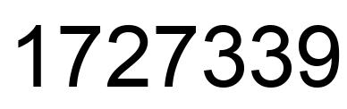 Number 1727339 black image