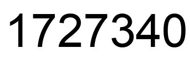 Number 1727340 black image
