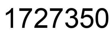 Number 1727350 black image