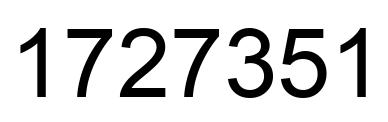 Number 1727351 black image
