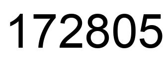Number 172805 black image