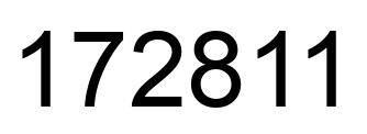 Number 172811 black image