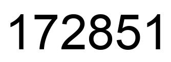 Número 172851 imagen negro