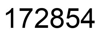 Número 172854 imagen negro