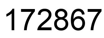 Number 172867 black image