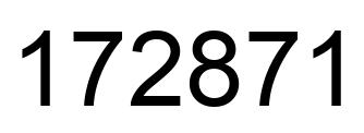 Number 172871 black image