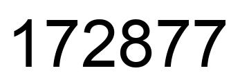 Number 172877 black image