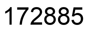 Number 172885 black image