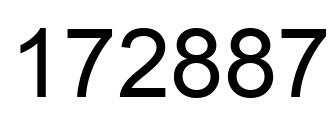 Number 172887 black image