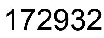 Número 172932 imagen negro